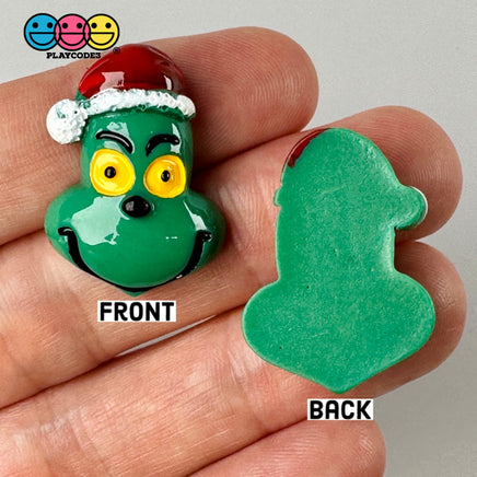 Christmas Character Holiday North Pole Hard Resin Charm Flat Back Cabochons Decoden 10 Pcs Slime
