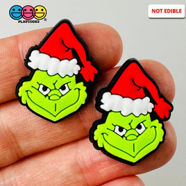 Christmas Character Holiday North Pole Shoe Charm Flat Back Cabochons Decoden 10 Pcs Slime Supply