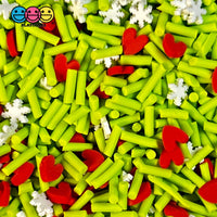 Christmas Character Fimo Mix Heart Snowflakes Fake Sprinkles Confetti Funfetti 10 Grams Sprinkle