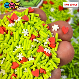 Christmas Character Fimo Mix Heart Snowflakes Fake Sprinkles Confetti Funfetti Sprinkle