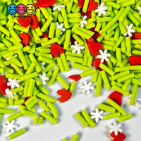 Christmas Character Fimo Mix Heart Snowflakes Fake Sprinkles Confetti Funfetti Sprinkle