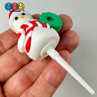 Large Size Christmas Delight Cupcake Toppers Fake Food With Standing Sticks To Assemble - Santa &