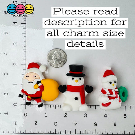 Large Size Christmas Delight Cupcake Toppers Fake Food With Standing Sticks To Assemble - Santa &