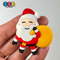 Large Size Christmas Delight Cupcake Toppers Fake Food With Standing Sticks To Assemble - Santa &