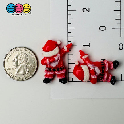 Christmas Dabbing Santa Clause Flatback Cabochons Decoden Charm 10 Pcs Playcode3 Llc