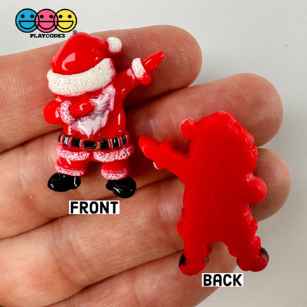 Christmas Dabbing Santa Clause Flatback Cabochons Decoden Charm 10 Pcs Playcode3 Llc