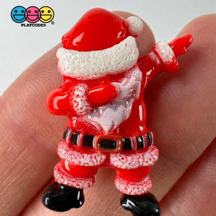 Christmas Dabbing Santa Clause Flatback Cabochons Decoden Charm 10 Pcs Playcode3 Llc