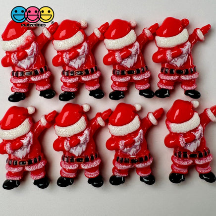 Christmas Dabbing Santa Clause Flatback Cabochons Decoden Charm 10 Pcs Playcode3 Llc