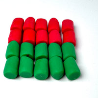 Christmas Fake Marshmallow Desserts Bakes Green Red Holiday Cabochons Decoden Charm 20 Pcs