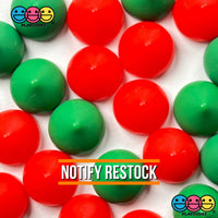 Christmas Faux Chocolate Chips Colors Red Green Fake Food Realistic Charm Cabochons 24 Pcs