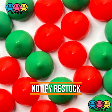 Christmas Faux Chocolate Chips Colors Red Green Fake Food Realistic Charm Cabochons 24 Pcs