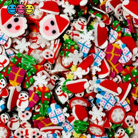 Christmas Gift Happy Holiday Snowman Tree Santa Clause Snow Flake Fake Clay Sprinkles Decoden Fimo