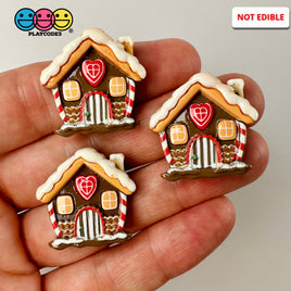 Christmas Gingerbread House Cute Flatback Cabochons Decoden Charm 10 Pcs Playcode3 Llc
