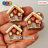 Christmas Gingerbread House Cute Flatback Cabochons Decoden Charm 10 Pcs Playcode3 Llc