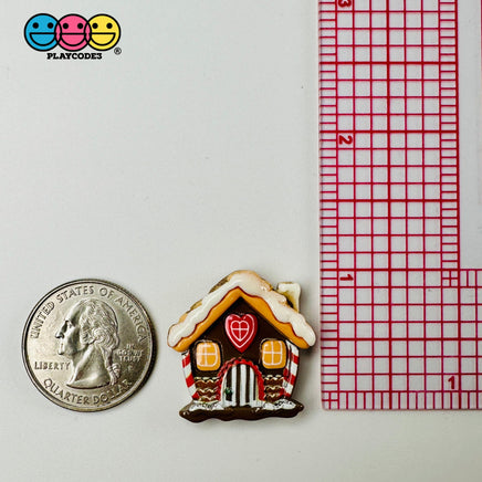 Christmas Gingerbread House Cute Flatback Cabochons Decoden Charm 10 Pcs Playcode3 Llc