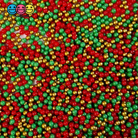 Christmas Gold Mix Nonpareil Glass 1.9Mm Beads Caviar Faux Sprinkles Decoden Bead
