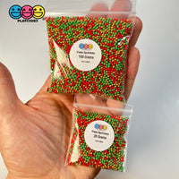 Christmas Gold Mix Nonpareil Glass 1.9Mm Beads Caviar Faux Sprinkles Decoden Bead
