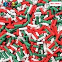 Christmas Green Red White Fake Sprinkles Holiday Decoden Jimmies 20 Grams Sprinkle