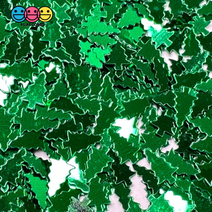 Christmas Green Tree Glitter Plastic Decoden Funfetti Playcode3 Llc