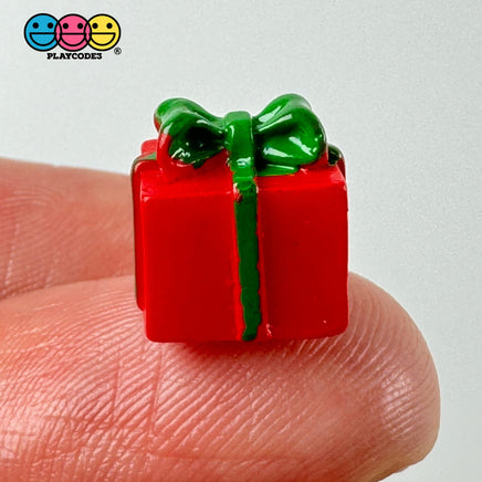 Christmas Holiday Gift Boxes 10Pcs. 5 Types Red Yellow Green Blue Purple Cabochons Decoden Charm 10