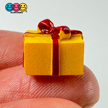 Christmas Holiday Gift Boxes 10Pcs. 5 Types Red Yellow Green Blue Purple Cabochons Decoden Charm 10