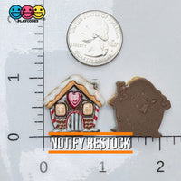 Christmas Holiday Gingerbread House Brown Flatback Cabochons Decoden Charm 10 pcs PLAYCODE3 LLC Charm