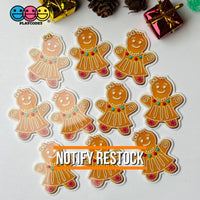 Christmas Holiday Gingerbread Man Woman Cookie Planner Decoden Planars Cabochons Party Favor 8/10