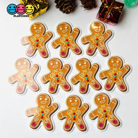 Christmas Holiday Gingerbread Man Woman Cookie Planner Decoden Planars Cabochons Party Favor 8/10
