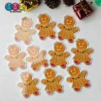 Christmas Holiday Gingerbread Man Woman Cookie Planner Decoden Planars Cabochons Party Favor 8/10