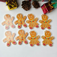 Christmas Holiday Gingerbread Man Woman Cookie Planner Decoden Planars Cabochons Party Favor 8/10