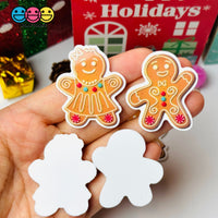 Christmas Holiday Gingerbread Man Woman Cookie Planner Decoden Planars Cabochons Party Favor 8/10