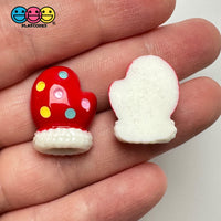 Christmas Holiday Mittens Winter Flatback Cabochons Decoden Charm 10 Pcs Playcode3 Llc