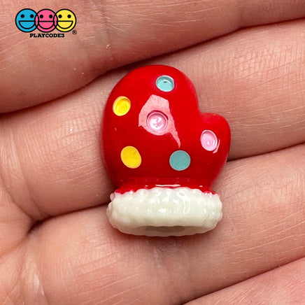 Christmas Holiday Mittens Winter Flatback Cabochons Decoden Charm 10 Pcs Playcode3 Llc