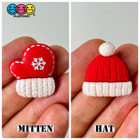 Christmas Holiday Santa Gift Tree Snowflake Wreath Snowman Reindeer Mitten Sock Flatback Cabochons
