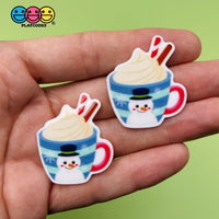 Christmas Hot Coca Mugs Theme Planar Flatback Cabochon Planars
