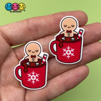 Christmas Hot Coca Mugs Theme Planar Flatback Cabochon Planars
