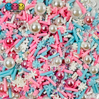 Christmas Let It Snow Pink Pearl Beads Fake Clay Sprinkles Decoden Fimo Jimmies Playcode3 Llc
