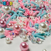 Christmas Let It Snow Pink Pearl Beads Fake Clay Sprinkles Decoden Fimo Jimmies Playcode3 Llc