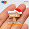 Christmas “Merry” Sign with Santa Hat Flat-Back Charms Holiday Cabochons Decoden 10 pcs Charm