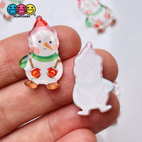 Christmas Mini Planars Gingerbread Man Santa Candy Cane Snowman Cabochons Party Favor 10Pcs