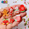 Christmas Mini Planars Gingerbread Man Santa Candy Cane Snowman Cabochons Party Favor 10Pcs