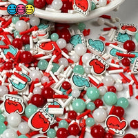 Christmas Mitten Mix Kawaii Face Fimo Snowflake Beads Fake Clay Sprinkles Playcode3 Llc Sprinkle