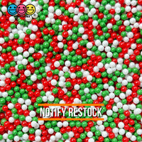 Christmas Mix Nonpareil Glass 1.9Mm Beads Caviar Faux Sprinkles Decoden 20 Grams Bead