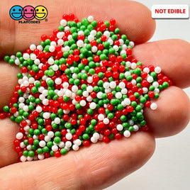 Christmas Mix Nonpareil Glass 1.9Mm Beads Caviar Faux Sprinkles Decoden Bead