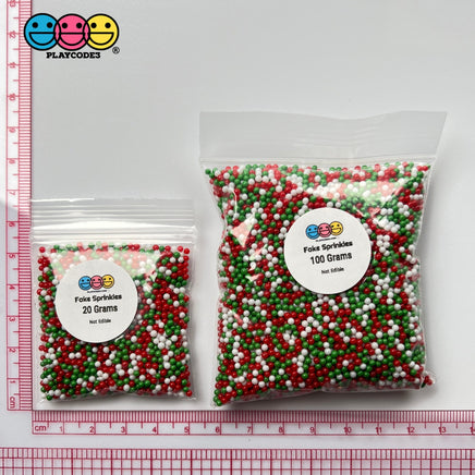 Christmas Mix Nonpareil Glass 1.9Mm Beads Caviar Faux Sprinkles Decoden Bead