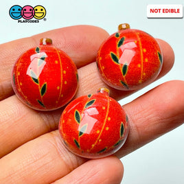 Christmas Ornaments Flatback Mini Charms Bulb Charm Decoration Cabochons 10 Pcs
