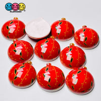 Christmas Ornaments Flatback Mini Charms Bulb Charm Decoration Cabochons 10 Pcs