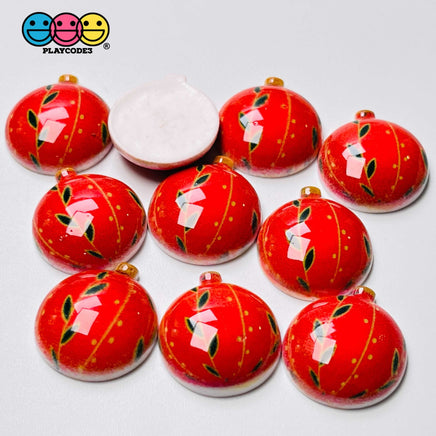 Christmas Ornaments Flatback Mini Charms Bulb Charm Decoration Cabochons 10 Pcs