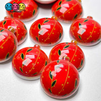 Christmas Ornaments Flatback Mini Charms Bulb Charm Decoration Cabochons 10 Pcs