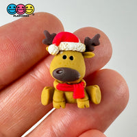 Christmas Penguin Santa Reindeer Gift Box Truck Holiday Flatback Cabochons Decoden Charm 10 Pcs